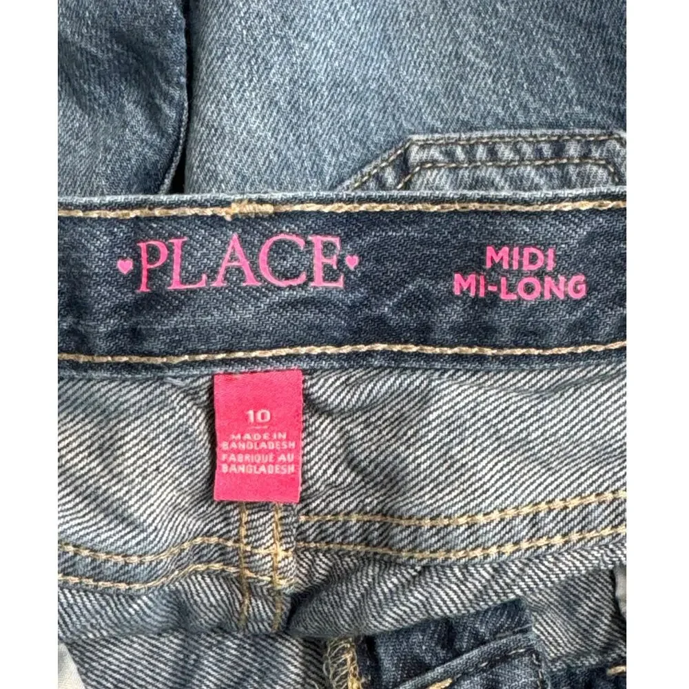 The Children's Place Girls Straight Denim Midi Shorts Blue Size‎ 10